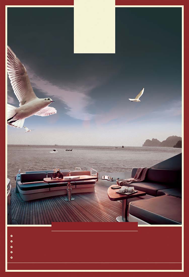 天空海边度假休闲风景背景