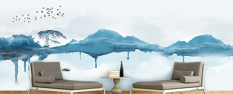 简约高端家装山水景色banner