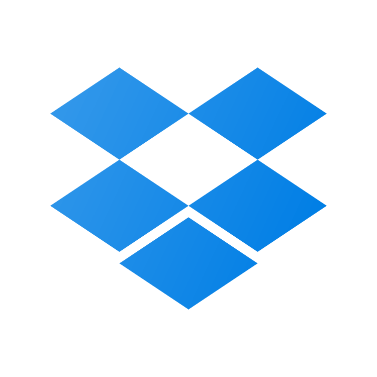 蓝色Dropbox标识